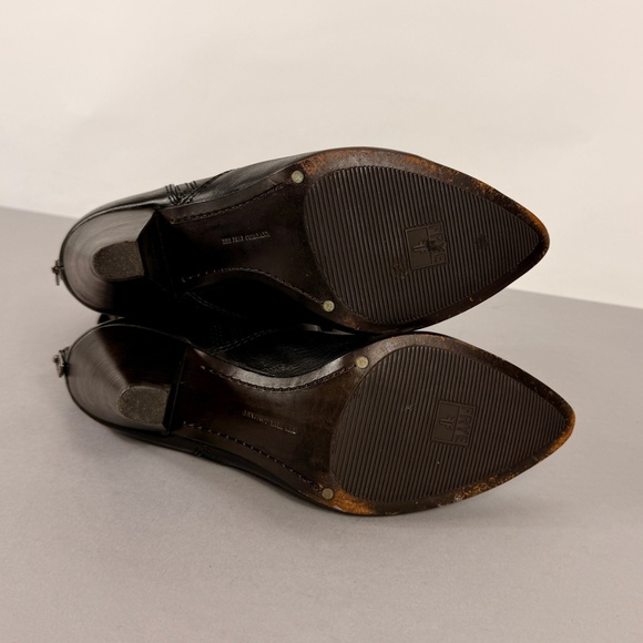 Frye Regina Zip Black Leather Boots - Picture 12 of 12